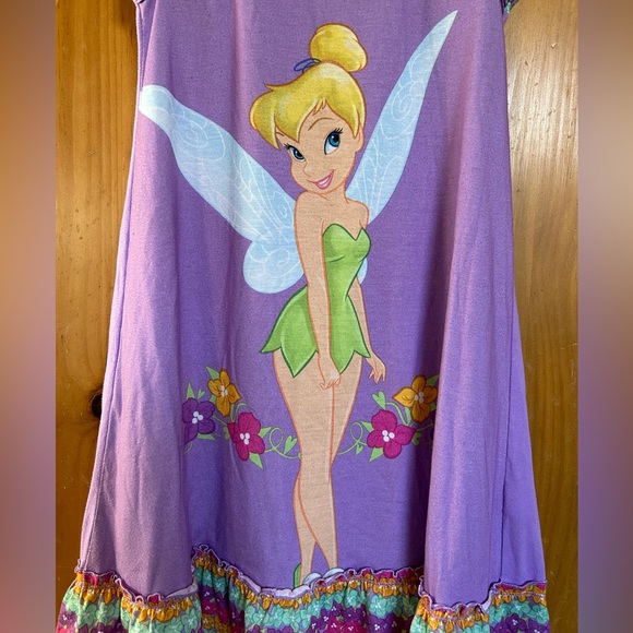 Disney store Tinkerbell nightgown size 10 purple rainbow fairy floral tink - Picture 2 of 5